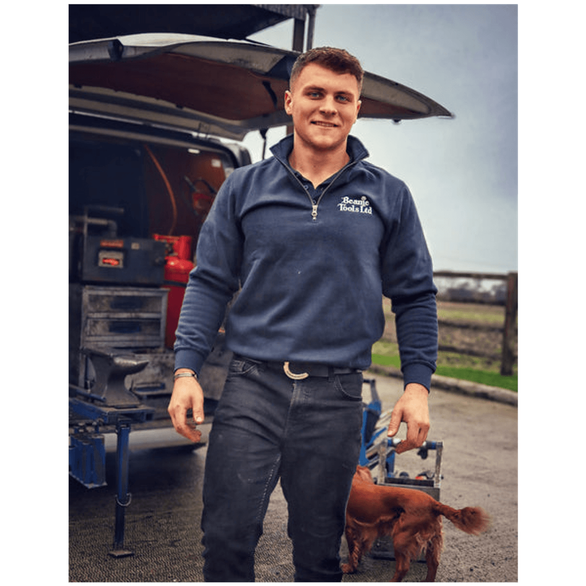 Beanie Half zip genser